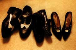 Snazzy vintage shoes we wore making Hot Chocolate Songs